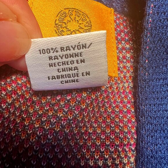 Ruby Rd. Open Front Long Sleeve Cardigan-Blue/Pink Mix-Size Medium-Casual-Long - Picture 15 of 16